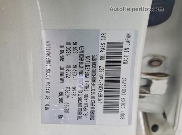 JM1BPAKM6P1600827 2023 MAZDA 3 White Շարժիչի բաժամունքի տեսք