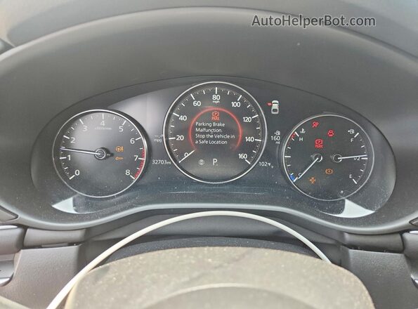 JM1BPAKM8P1616642 2023 MAZDA 3 Black Vista del cuadro de instrumentos