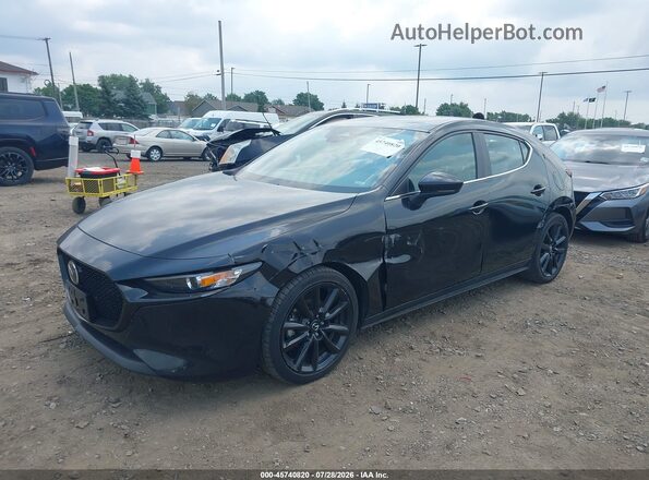 JM1BPAKM8R1722365 2024 MAZDA 3 Black Առջևի ձախ երեք քառորդ տեսարան