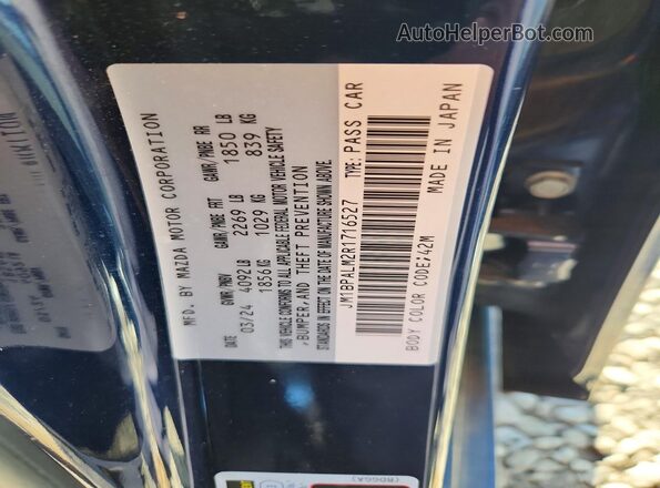 JM1BPALM2R1716527 2024 MAZDA 3 Blue Vista del compartimento del motor