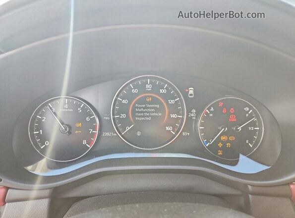 JM1BPAML2N1513430 2022 MAZDA 3 Gray Instrument cluster view