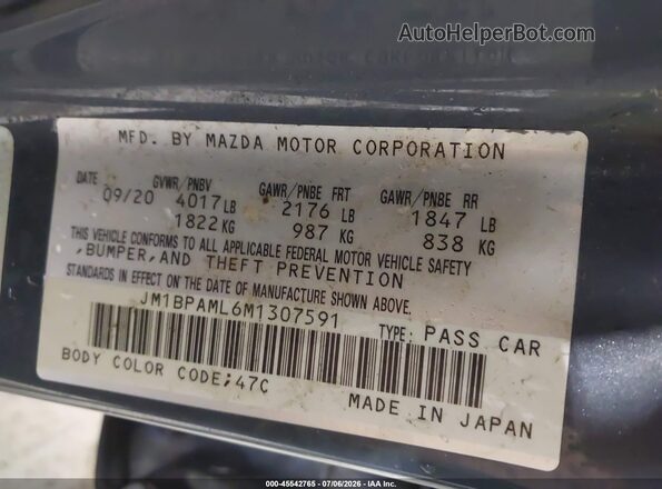 JM1BPAML6M1307591 2021 MAZDA 3 Серый Вид подкапотного пространства