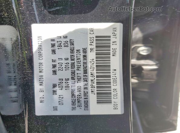 JM1BPAML6M1401454 2021 MAZDA 3 Black Շարժիչի բաժամունքի տեսք