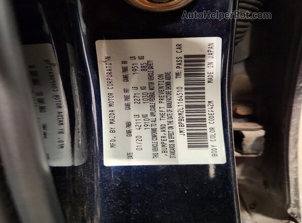 JM1BPBDM2L1164510 2020 MAZDA 3 Blue Շարժիչի բաժամունքի տեսք