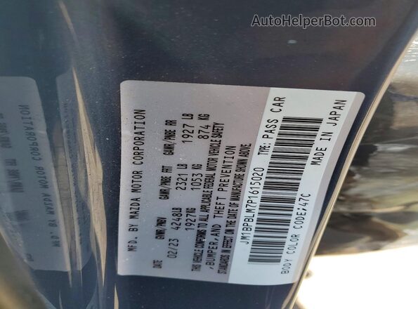 JM1BPBLM7P1615020 2023 MAZDA 3 Gray VIN կոդի պիտակի տեսք