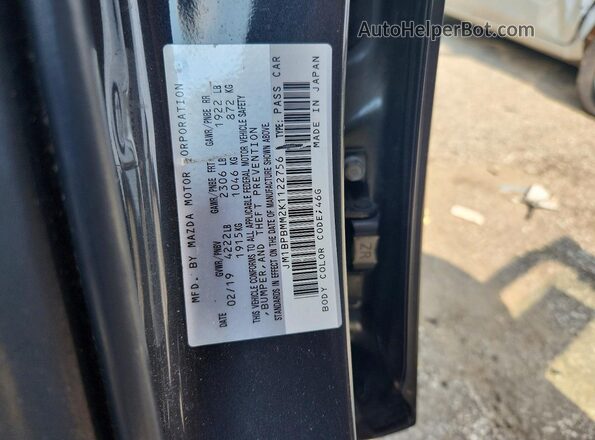 JM1BPBMM2K1122756 2019 MAZDA 3 Charcoal Շարժիչի բաժամունքի տեսք