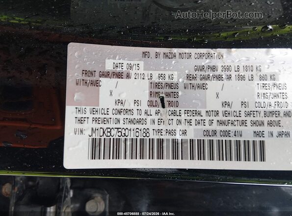JM1DKBC75G0116188 2016 MAZDA CX-3 Black Vista del compartimento del motor