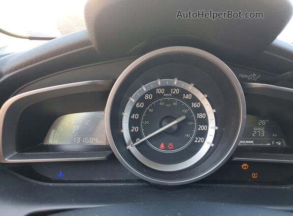 JM1DKBC7XG0101119 2016 MAZDA CX-3 White ხელსაწყოთა პანელის ხედი