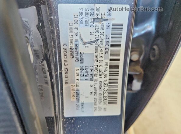 JM1DKBD73G0113174 2016 MAZDA CX-3 Gray Vista de la etiqueta del VIN