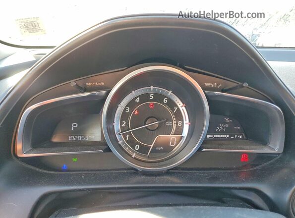 JM1DKBD74G0107612 2016 MAZDA CX-3 Charcoal Vista del cuadro de instrumentos