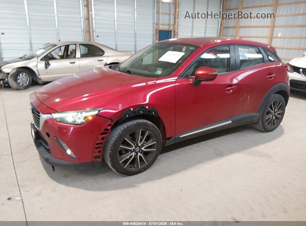 JM1DKBD75G0114035 2016 MAZDA CX-3 Maroon წინა მარცხენა ხედი სამი მეოთხედიდან