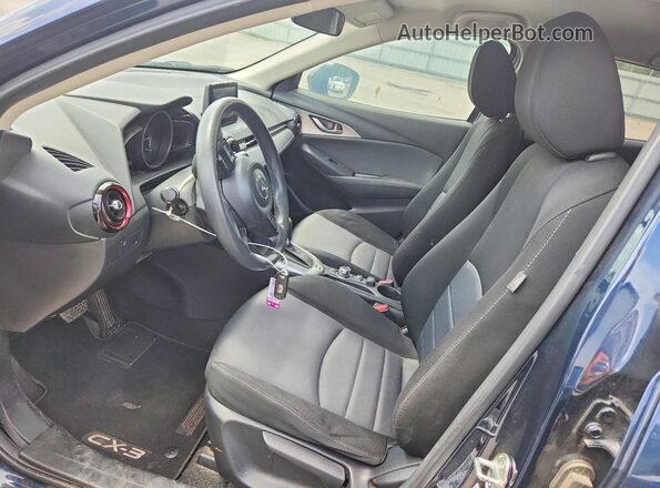 JM1DKDB72J0328566 2018 MAZDA CX-3 Синий Вид салона спереди