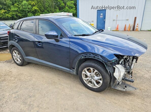 JM1DKDB72J0328566 2018 MAZDA CX-3 Синий Передняя правая четверть