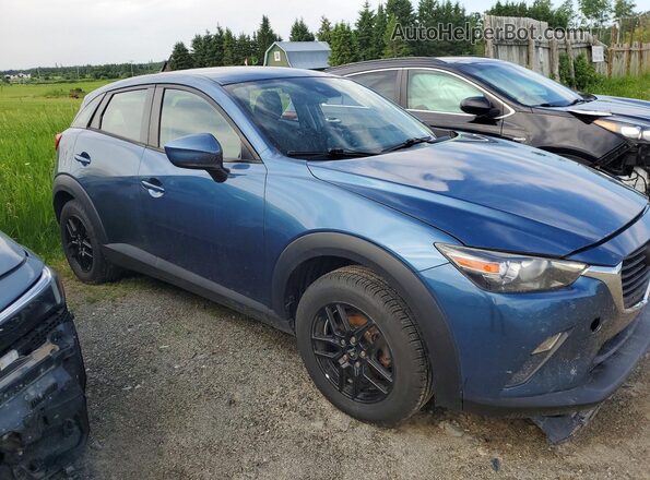 JM1DKDB73J0313493 2018 MAZDA CX-3 Blue Передня права чверть