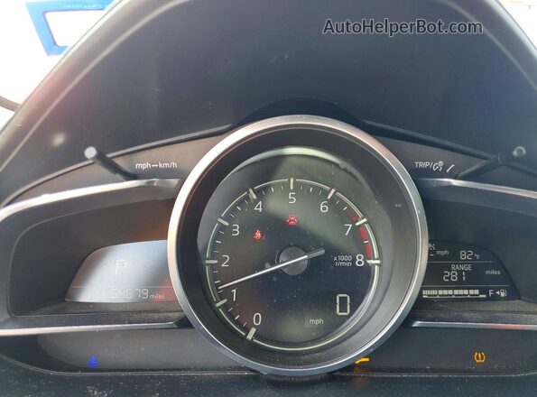 JM1DKDB7XM1501183 2021 MAZDA CX-3 Темно-бордовый Вид щитка приборов