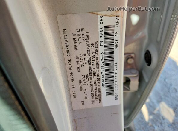 JM1DKDC71J1329443 2018 MAZDA CX-3 White Вид наклейки з VIN-кодом