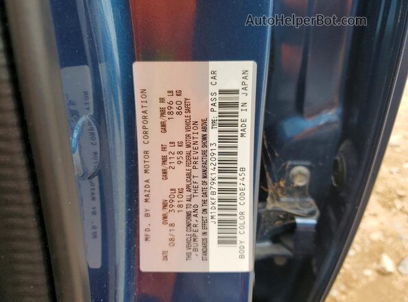 JM1DKFB79K1420913 2019 MAZDA CX-3 Blue Widok komory silnika