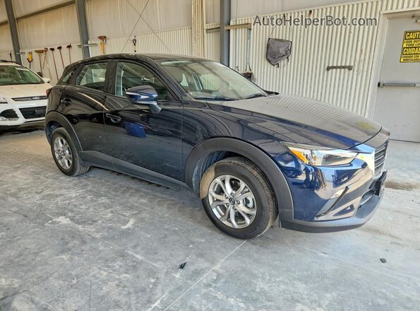 JM1DKFB79L1471412 2020 MAZDA CX-3 Синий Передняя правая четверть