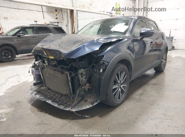 JM1DKFC71H0176588 2017 MAZDA CX-3 Blue Առջևի ձախ երեք քառորդ տեսարան