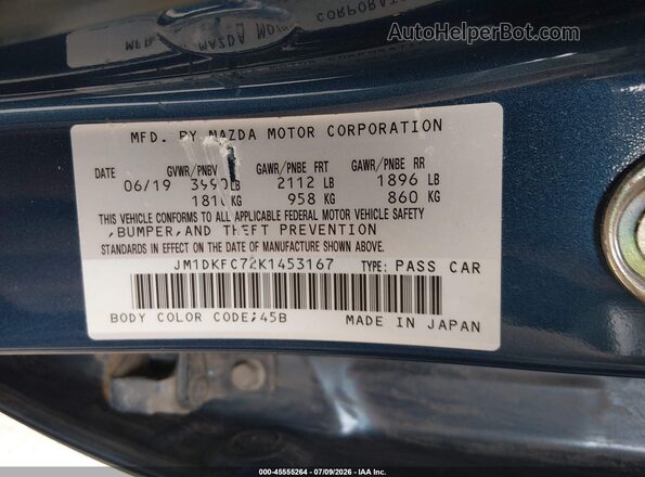 JM1DKFC72K1453167 2019 MAZDA CX-3 Blue Widok komory silnika