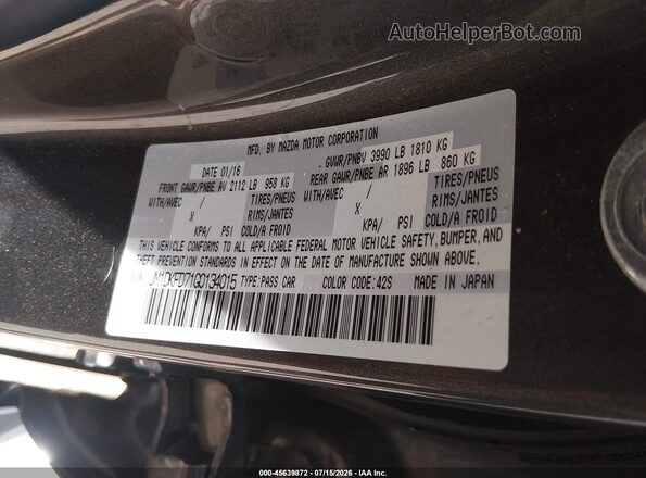 JM1DKFD71G0134015 2016 MAZDA CX-3 Gray Вид підкапотного простору