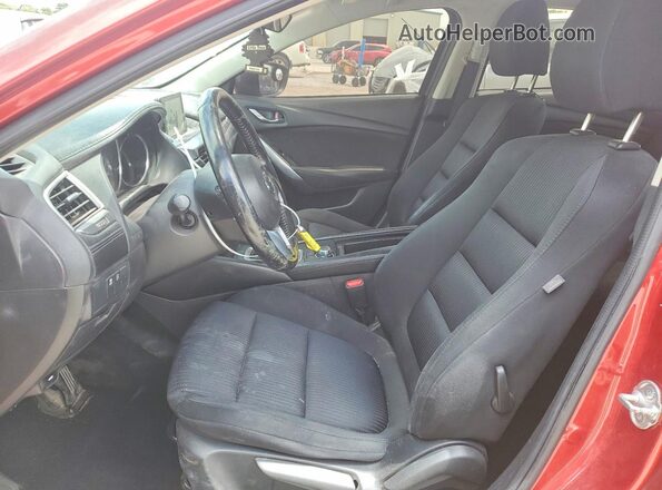 JM1GJ1U50G1427982 2016 MAZDA 6 Red Widok wnętrza z przodu