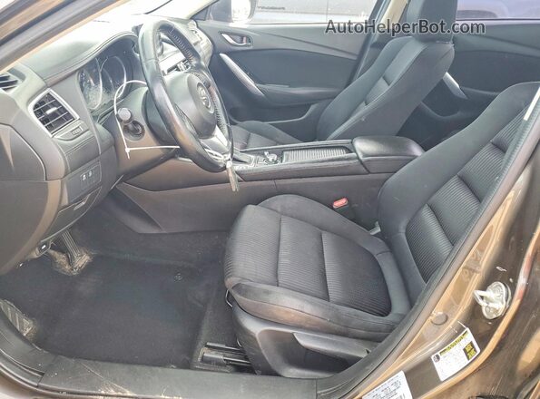 JM1GJ1U52G1424243 2016 MAZDA 6 Gray Widok wnętrza z przodu