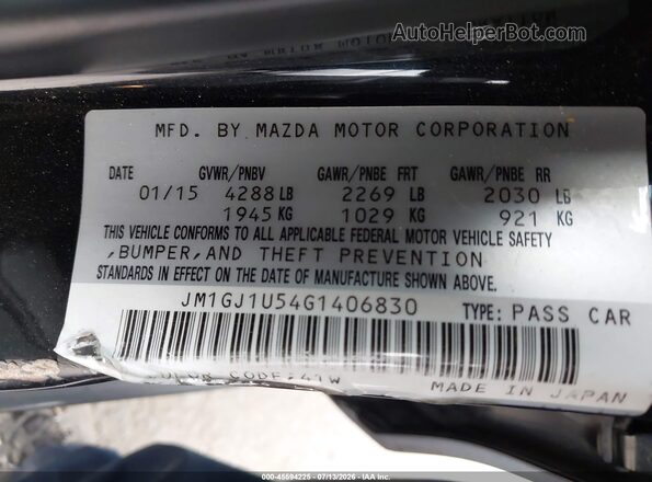 JM1GJ1U54G1406830 2016 MAZDA 6 Gray Շարժիչի բաժամունքի տեսք