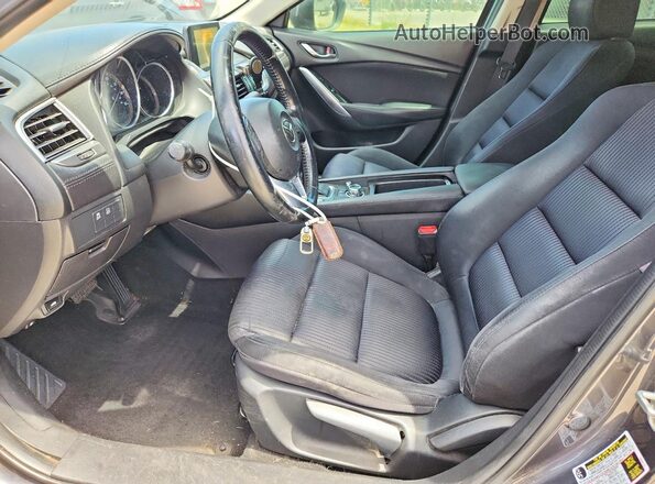 JM1GJ1U58G1408001 2016 MAZDA 6 Gray წინა სალონის ხედი