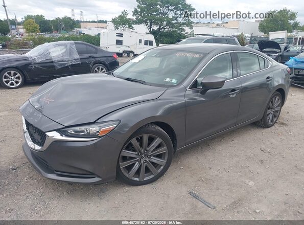 JM1GL1TY1J1330075 2018 MAZDA 6 Gray Vista tres cuartos delantera izquierda