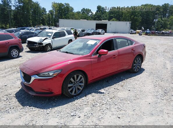 JM1GL1TY2J1301572 2018 MAZDA 6 Red წინა მარცხენა ხედი სამი მეოთხედიდან