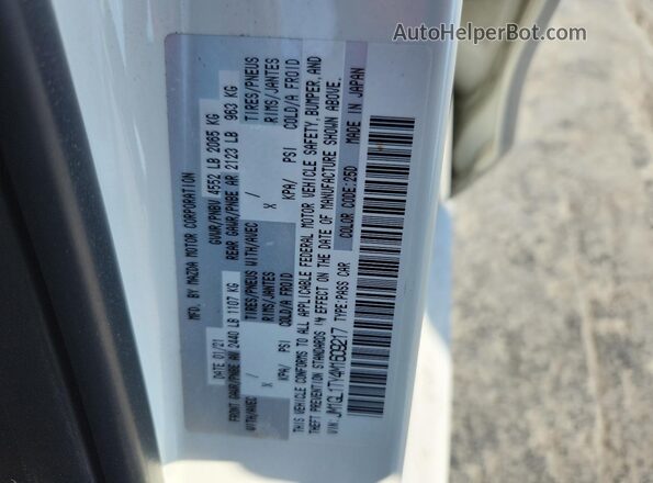 JM1GL1TY4M1609217 2021 MAZDA 6 Белый Вид наклейки с VIN-кодом