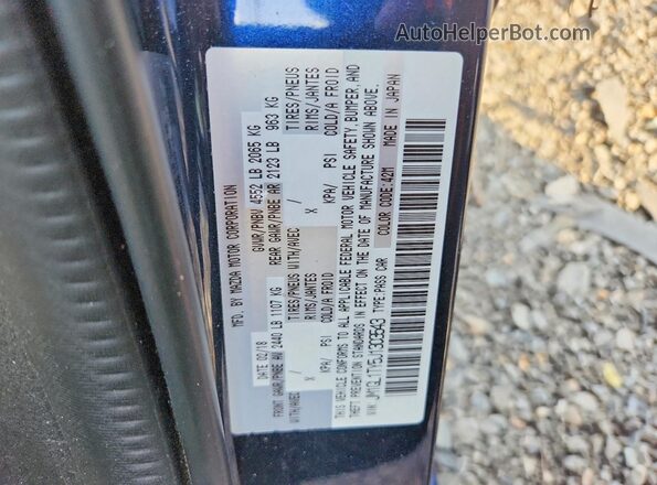 JM1GL1TY5J1303543 2018 MAZDA 6 Blue Շարժիչի բաժամունքի տեսք