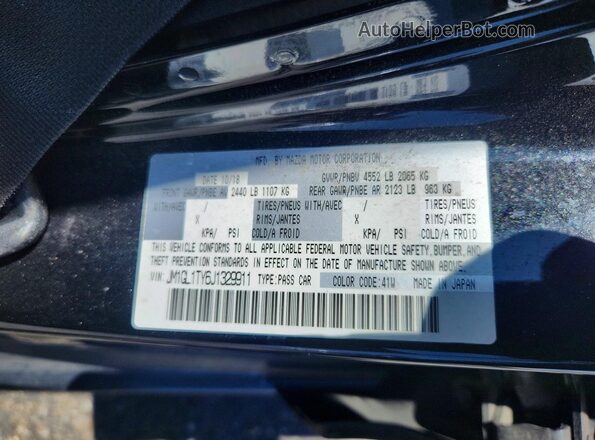 JM1GL1TY6J1329911 2018 MAZDA 6 Black Vista del compartimento del motor