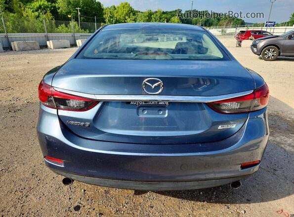 JM1GL1U53H1116509 2017 MAZDA 6 Blue Widok z tyłu