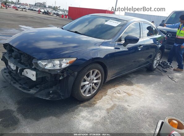 JM1GL1U53H1139191 2017 MAZDA 6 Dark Blue Vista tres cuartos delantera izquierda