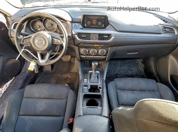 JM1GL1U57H1142305 2017 MAZDA 6 Black Առջևի վահանակի տեսք