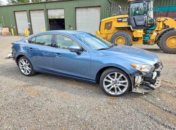 JM1GL1V50H1103649 2017 MAZDA 6 Blue Przód prawy