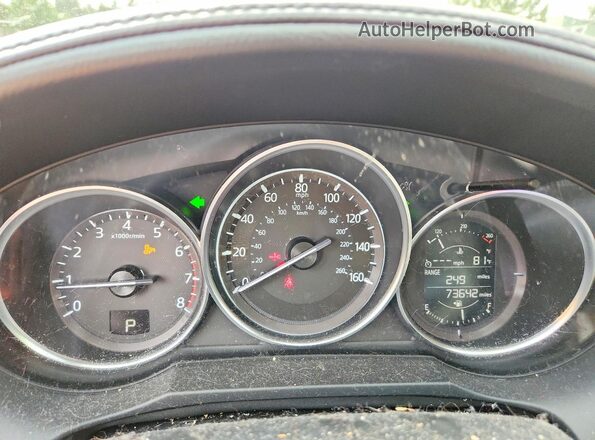JM1GL1V50H1103649 2017 MAZDA 6 Blue Widok zestawu wskaźników
