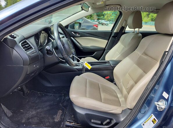 JM1GL1V50H1103649 2017 MAZDA 6 Blue Widok wnętrza z przodu