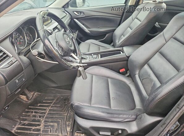JM1GL1V50H1105773 2017 MAZDA 6 Black Widok wnętrza z przodu