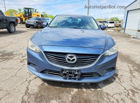JM1GL1V51H1124736 2017 MAZDA 6 Blue Вид спереду