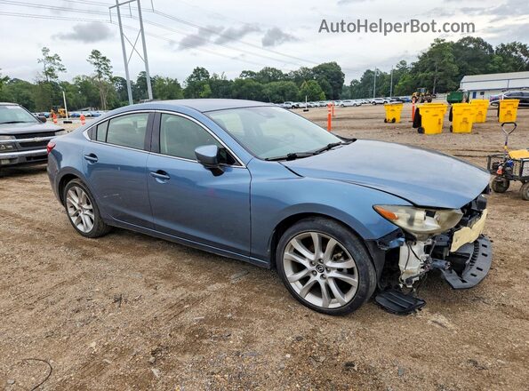 JM1GL1V53H1134295 2017 MAZDA 6 Blue Delantero derecho
