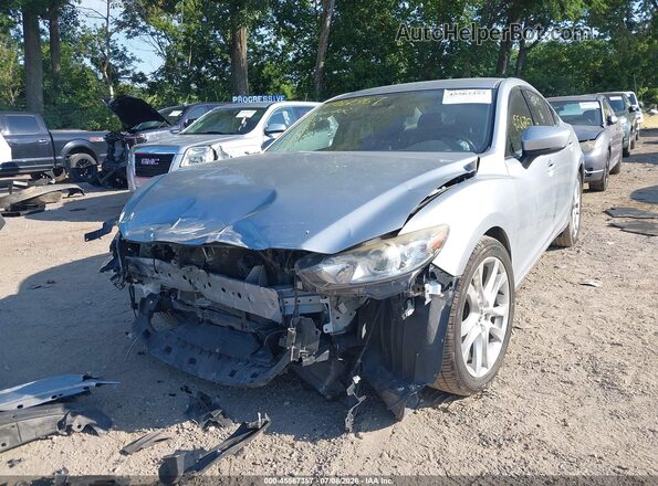 JM1GL1V53H1155129 2017 MAZDA 6 Silver Widok z przodu