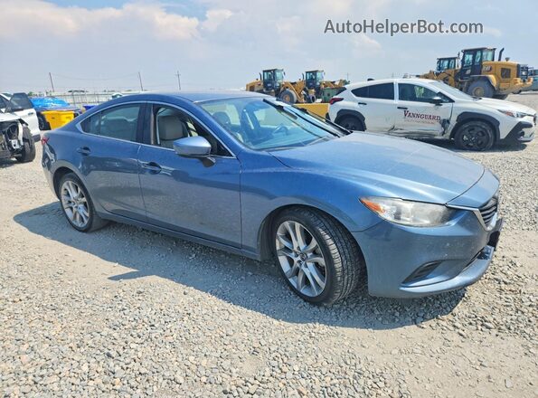 JM1GL1V54H1114914 2017 MAZDA 6 Синий Передняя правая четверть