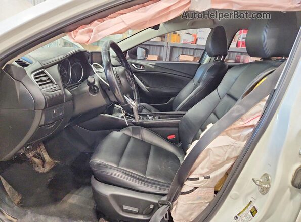 JM1GL1V56H1130046 2017 MAZDA 6 White წინა სალონის ხედი