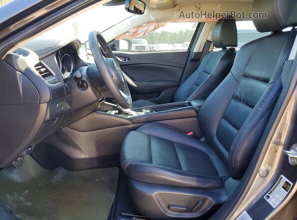 JM1GL1V57H1111926 2017 MAZDA 6 Gray Widok wnętrza z przodu