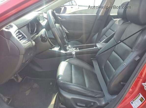 JM1GL1V58H1135426 2017 MAZDA 6 Red Vista interior delantera