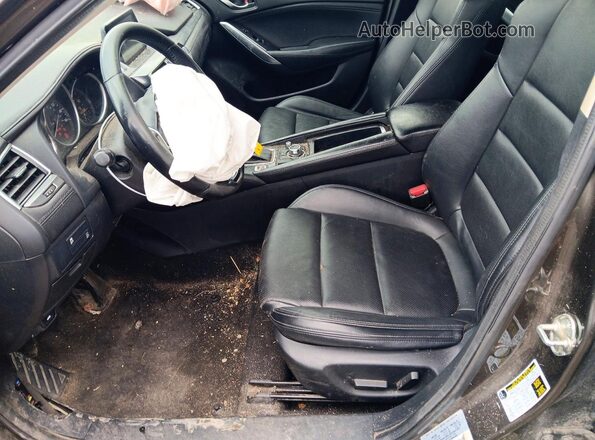 JM1GL1V5XH1131717 2017 MAZDA 6 Gray Вид салону спереду
