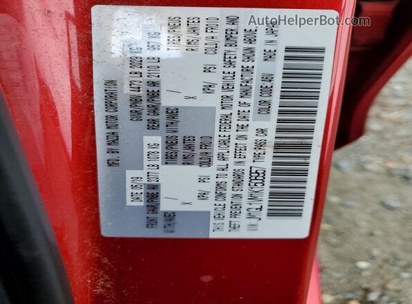 JM1GL1VM1K1506957 2019 MAZDA 6 Red Engine compartment view